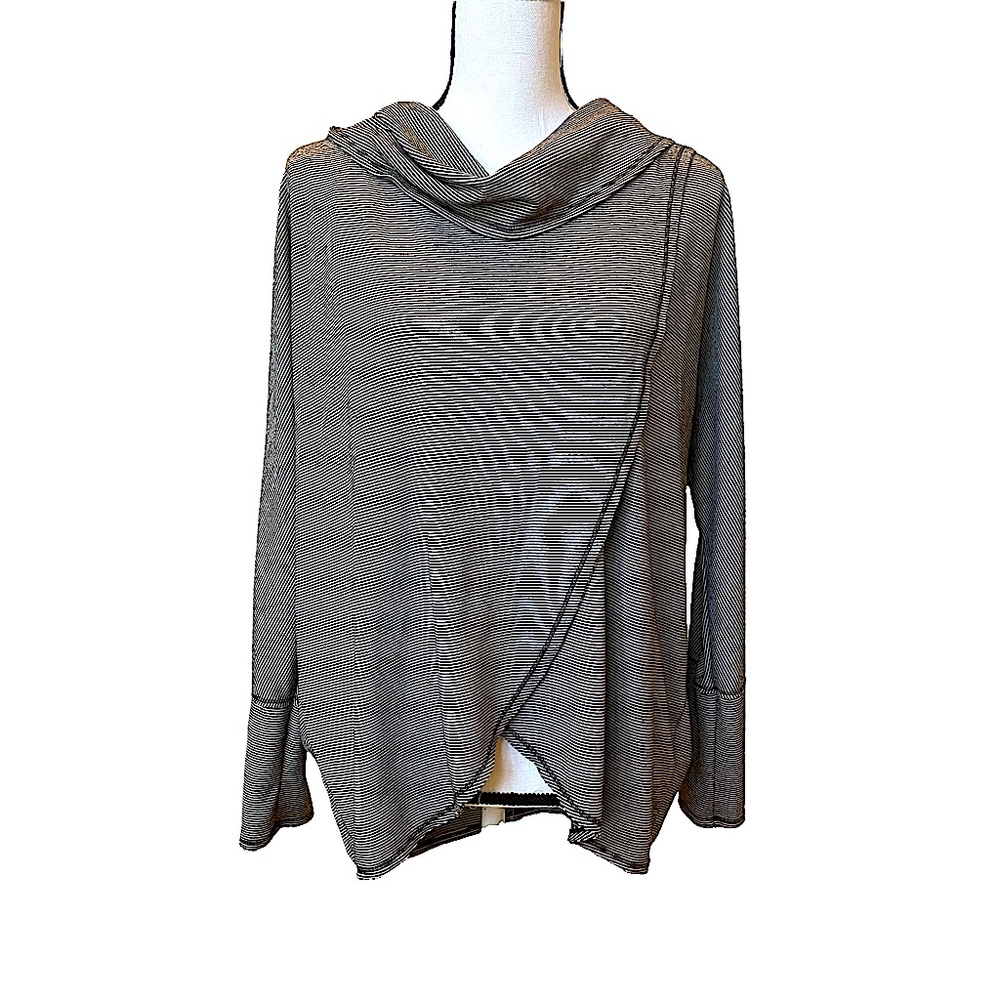 Calvin Klein Performance Long Sleeve Split Front Cowl Neck Athleisure To…